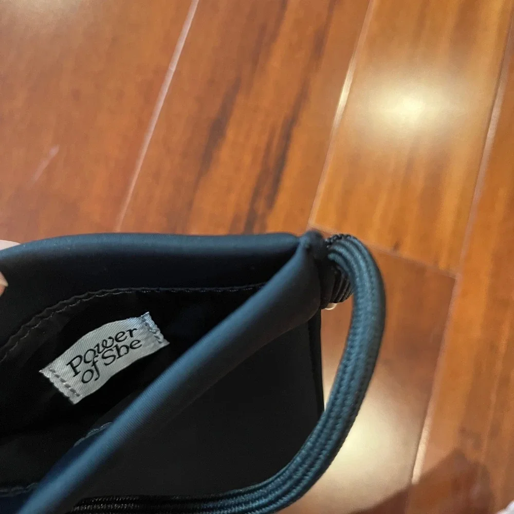 Athleta‎ Black Crossbody Bag Phone Purse Black Neoprene Pouch Small Accessory